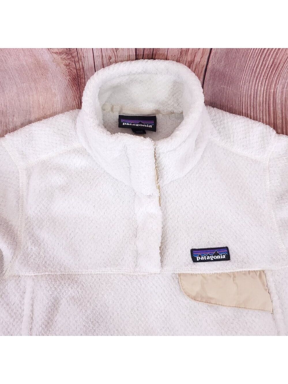 Patagonia Womens Small Re-Tool Snap-T Pullover Polartec Thermal Pro White 25443 - Picture 6 of 16